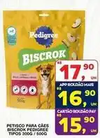 Roldão Pedigree - petisco para caes biscrok tipos oferta