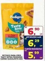 Roldão Pedigree - patisco para caes tasty bites carne suculenta oferta