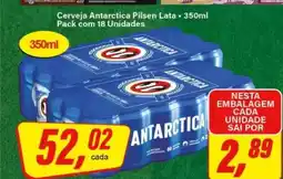 Rede Supermarket Cerveja Antarctica Pilsen Lata - 350ml oferta