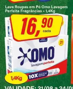 Rede Supermarket Lava Roupas em Pó Omo Lavagem Perfeita Fragrâncias oferta