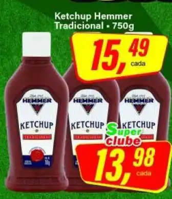 Rede Supermarket Ketchup Hemmer Tradicional - 750g oferta