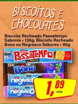 Rede Supermarket Biscoito Recheado Passatempo Sabores oferta