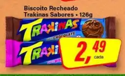Rede Supermarket Biscoito Recheado Trakinas Sabores oferta