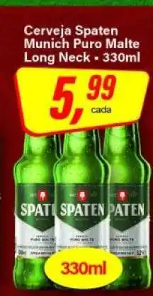 Rede Supermarket Cerveja Spaten Munich Puro Malte Long Neck - 330ml oferta