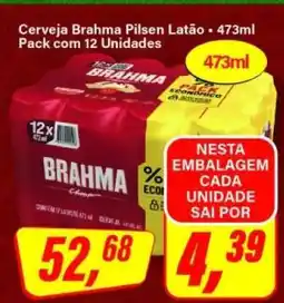 Rede Supermarket Cerveja Brahma Pilsen Latão oferta