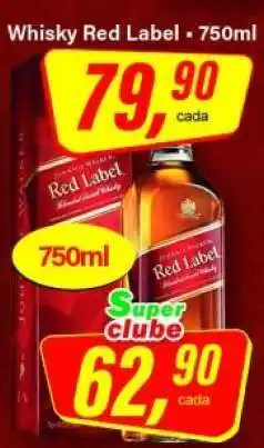 Rede Supermarket Whisky Red Label oferta
