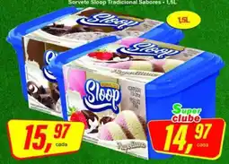 Rede Supermarket Sorvete Sloop Tradicional Sabores oferta