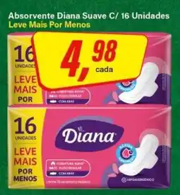 Rede Supermarket Absorvente Diana Suave C/ 16 Unidades oferta