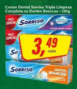 Rede Supermarket Creme Dental Sorriso Tripla Limpeza Completa ou Dentes Brancos oferta