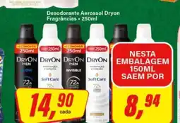 Rede Supermarket Desodorante Aerossol Dryon Fragrâncias oferta