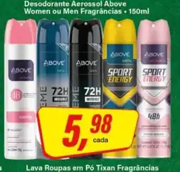Rede Supermarket Desodorante Aerossol Above Women ou Men Fragrâncias oferta