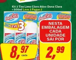 Rede Supermarket Kit 3 Tira Limo Cloro Ativo Dona Clara oferta