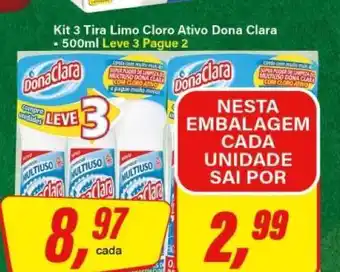 Rede Supermarket Kit 3 Tira Limo Cloro Ativo Dona Clara oferta