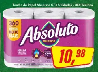 Rede Supermarket Toalha de Papel Absoluto C/ 3 Unidades oferta