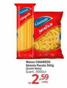 Massa Casaredo Sêmola Pacote