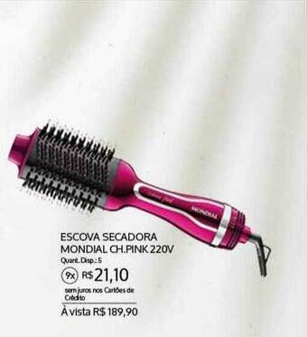 Bistek Supermercados Escova Secadora Mondial Ch. Pink 220v oferta