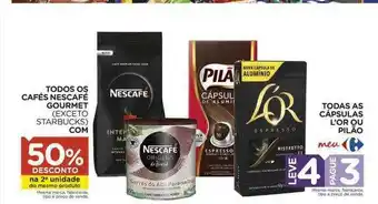 Carrefour Todos Os Cafés Nescafé Gourmet Todas As Cápsulas L'or Ou Pilão oferta