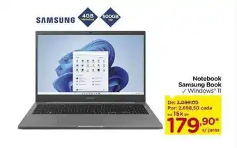 Carrefour Samsung 4gb 500gb Notebook Samsung Book oferta