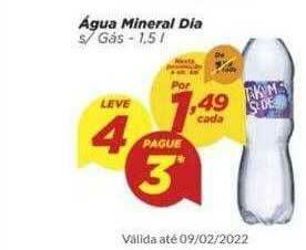 Dia água Mineral Dia oferta