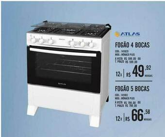 Zema Atlas Fogão 4 Bocas oferta