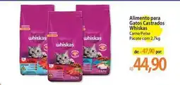 Atacadão Whiskas - alimento para gatos castrados oferta