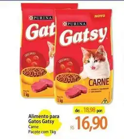 Atacadão Purina - alimento para gatos gatsy carne oferta