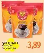 Atacadão 3 corações - café solúvel oferta