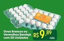 Muffato Ovos brancos ou vermelhos bandeja com 20 unidades oferta