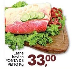Supermercados Nori Carne Bovina Ponta de Peito 1kg oferta