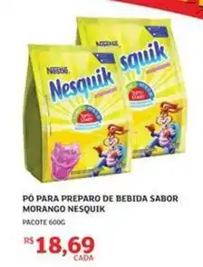 Assaí Atacadista Nestlé - po para preparo de bebida sabor morango nesquik oferta