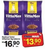 Fort Atacadista Mix - ração p/ gatos vittamax 1kg sabores oferta