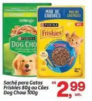 Fort Atacadista Purina - sache para gatos friskies 80g ou caes dog chow 100g oferta