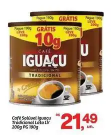 Fort Atacadista Iguaçu - café solúvel tradicional oferta