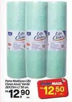 Fort Atacadista Life - pano multiuso life clean azul/verde 28x25 c/50 un oferta