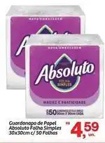 Fort Atacadista Absoluto - guardanapo de papel folha simples oferta