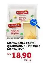 Assaí Atacadista Massa leve - massa para pastel quadrada ou em rolo leve oferta