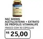 Assaí Atacadista De - nac 600mg acetilcisteina + extrato de própolis vitamin life oferta