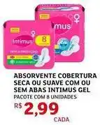 Assaí Atacadista Intimus - absorvente cobertura seca ou suave com ou gel oferta