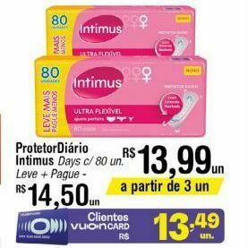 Fort Atacadista Protetor diario intimus oferta