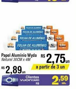 Fort Atacadista Papel alumínio wyda oferta