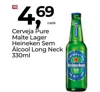 Frangolândia Cerveja Pure Malte lager Heineken sem alcool Long Neck 330ml oferta