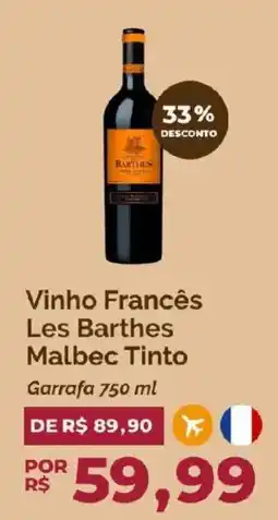 Oba Hortifruti Vinho francês les barthes malbec tinto oferta