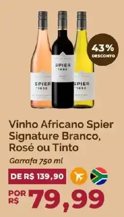Oba Hortifruti vinho africano spier signature branco, rosé ou tinto oferta