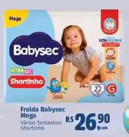 Supermercados Mateus Fralda babysec mega vários tamanhos shortinho oferta