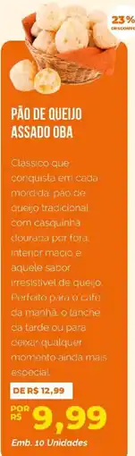 Oba Hortifruti Pão de queijo assado oba oferta
