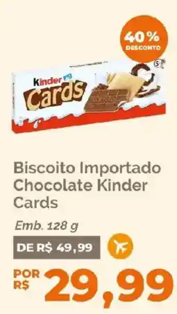 Oba Hortifruti Biscoito importado chocolate kinder cards oferta