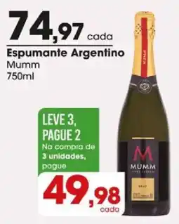 Zaffari Espumante Argentino Mumm oferta