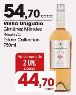 Zaffari Vinho Uruguaio Giménez Méndez Reserva Estate Collection oferta