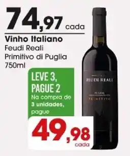 Zaffari Vinho Italiano Feudi Reali Primitivo di Puglia oferta