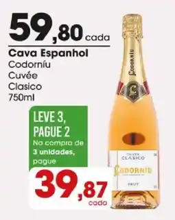 Zaffari Cava Espanhol Codorniu Cuvée Clasico oferta